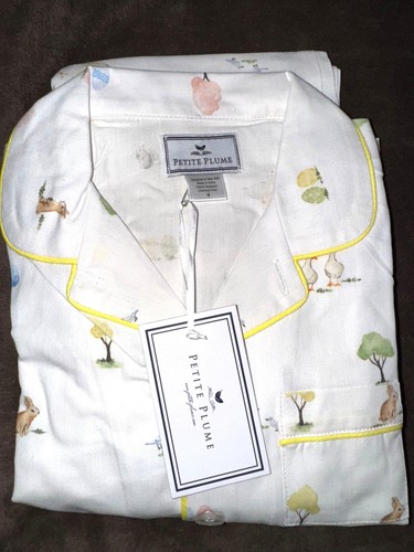 Petite Plume Kids Pajama Set With Whimsical Trees & Animals Print Size 4 - Picture 7 of 13