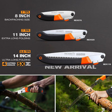 8-Inch Folding Saw for Wood - Compact Hand Saw for Camping, Pruning, and Dry Woo