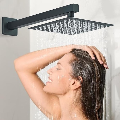 Bathroom Shower Faucet Set Luxury Rainfall Shower Head Combo System Mixer Valve - Picture 243 of 332