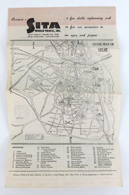Sita World Travel Guide Map of Delhi 1959