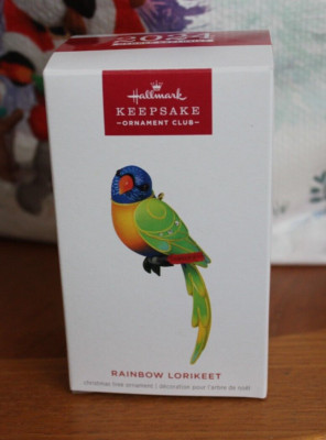 Hallmark 2024 Rainbow Lorikeet Ornament Keepsake Member Club Exclusive - NEW