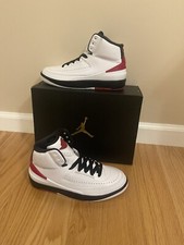Nike Air Jordan 2 Retro OG Chicago 2022 White Black Red DX2591-106 GS Size 6y