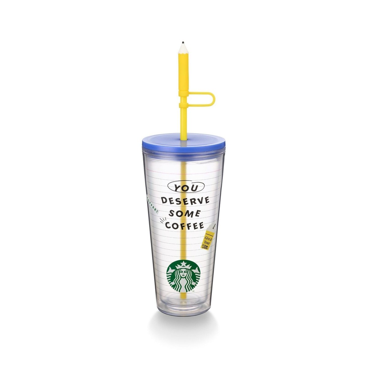 Starbucks 2022 Back to School You Deserve Some Coffee 20oz Cold Cup Tumbler