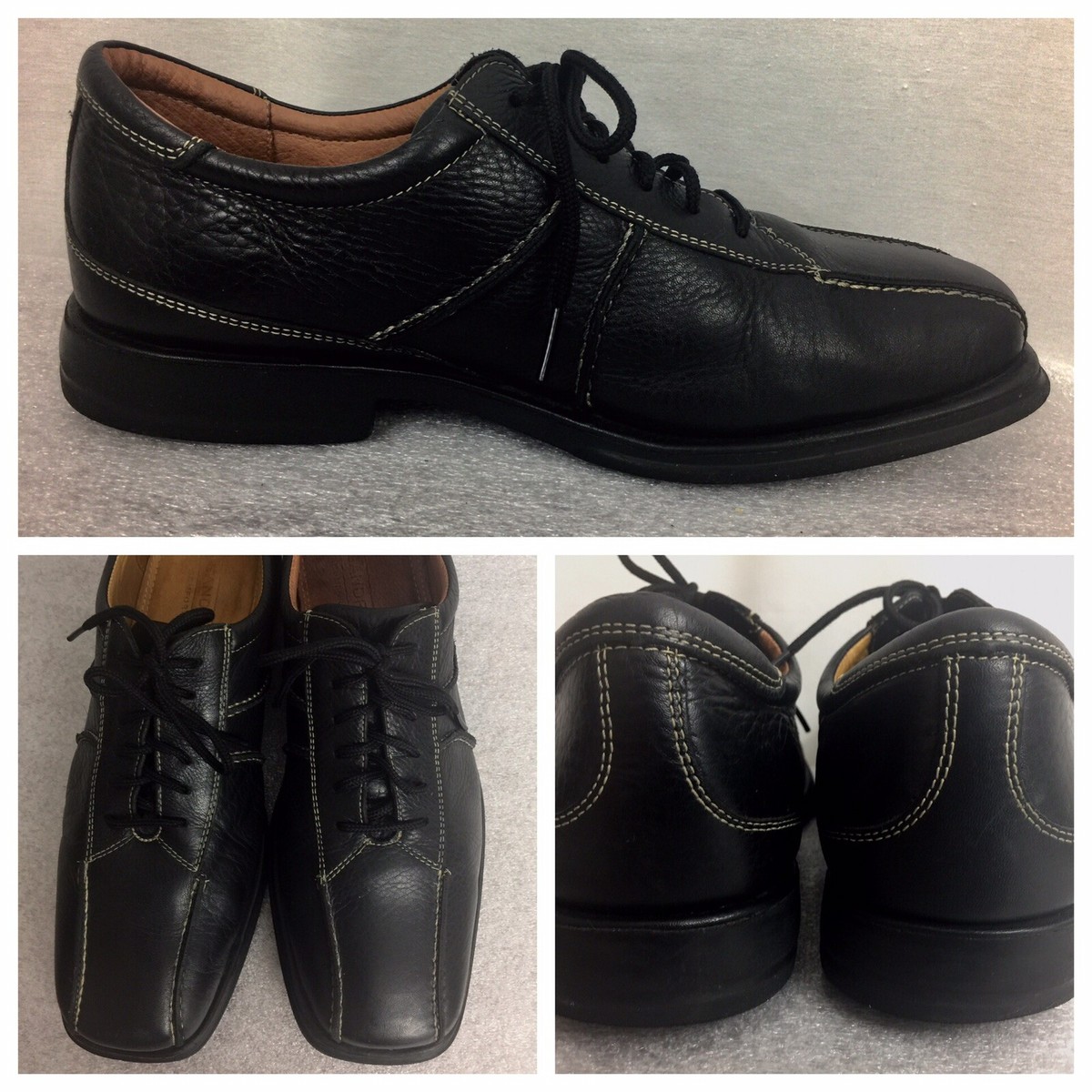 SANDRO MOSCOLONI Comfort Gel Oxfords Sz 10 Black Leather Square Bike Toe Sandro Moscoloni Black Leather Sneaker Shoe | Mercari main image 4