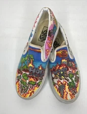 Vans Slip-on Custom Graffiti Sneakers Hollywood California Unisex M 5.5 W 7