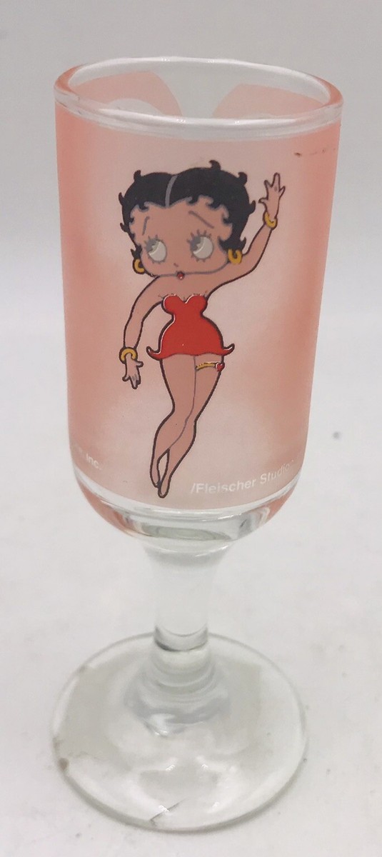 BETTY BOOP SHOOTER Shot GLASS Pedestal Collectible VINTAGE RARE