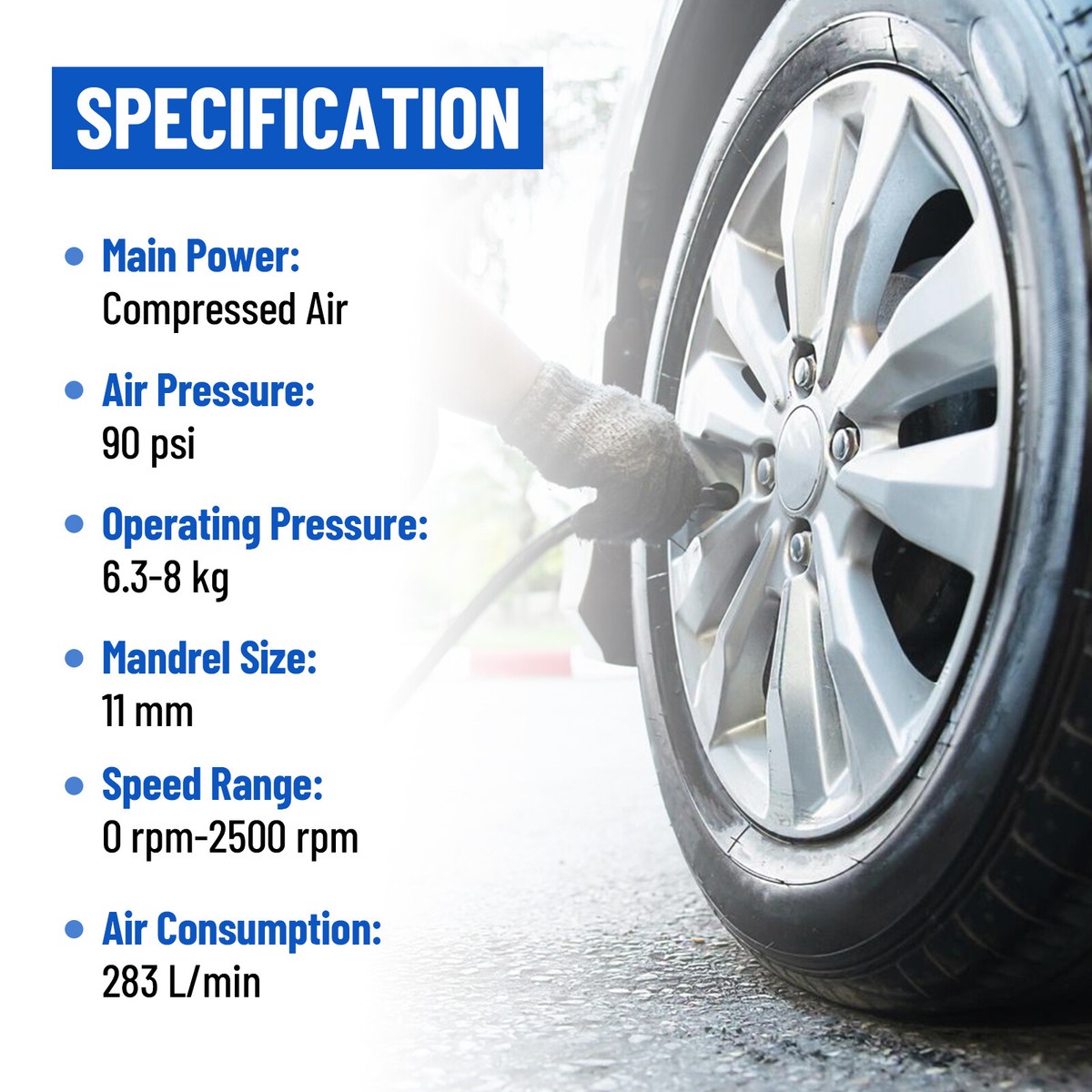 Akozon 38mm Tire Buffing Wheel - Coarse Grit For Tire Repair, 70 Grit Abrasive With 9mm Rod