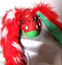 Red Crafted Dinosaur Style Creature Mask Halloween / Cosplay / Mardi Gras