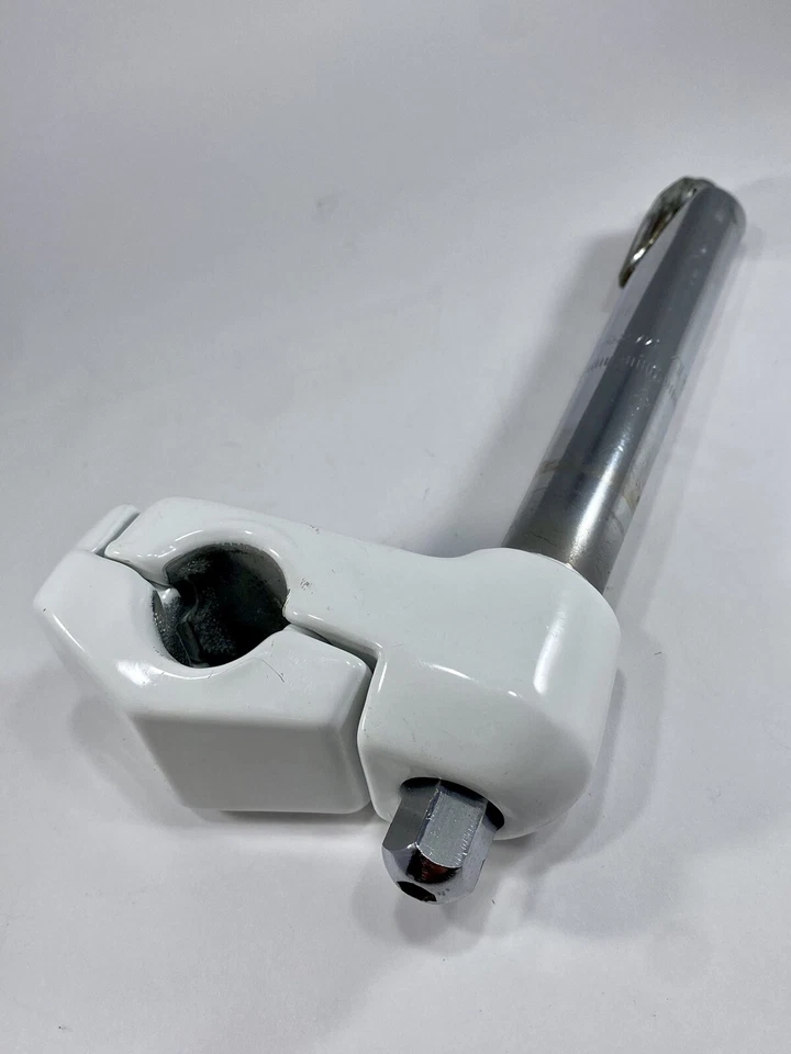 Vintage BMX Overbite Stem Blanco Freestyle Potts Mod CW Hutch GT Kuwahara Años 80’s Foto 4 de 4