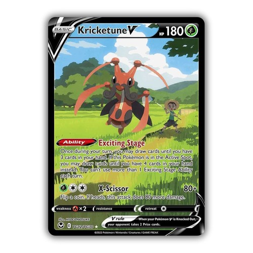 KRICKETUNE V TG12/TG30 SILVER TEMPEST POKEMON-ULTRA RARE-MINT-PACK FRESH | eBay KRICKETUNE V TG12/TG30 SILVER TEMPEST POKEMON-ULTRA RARE-MINT-PACK FRESH | eBay
