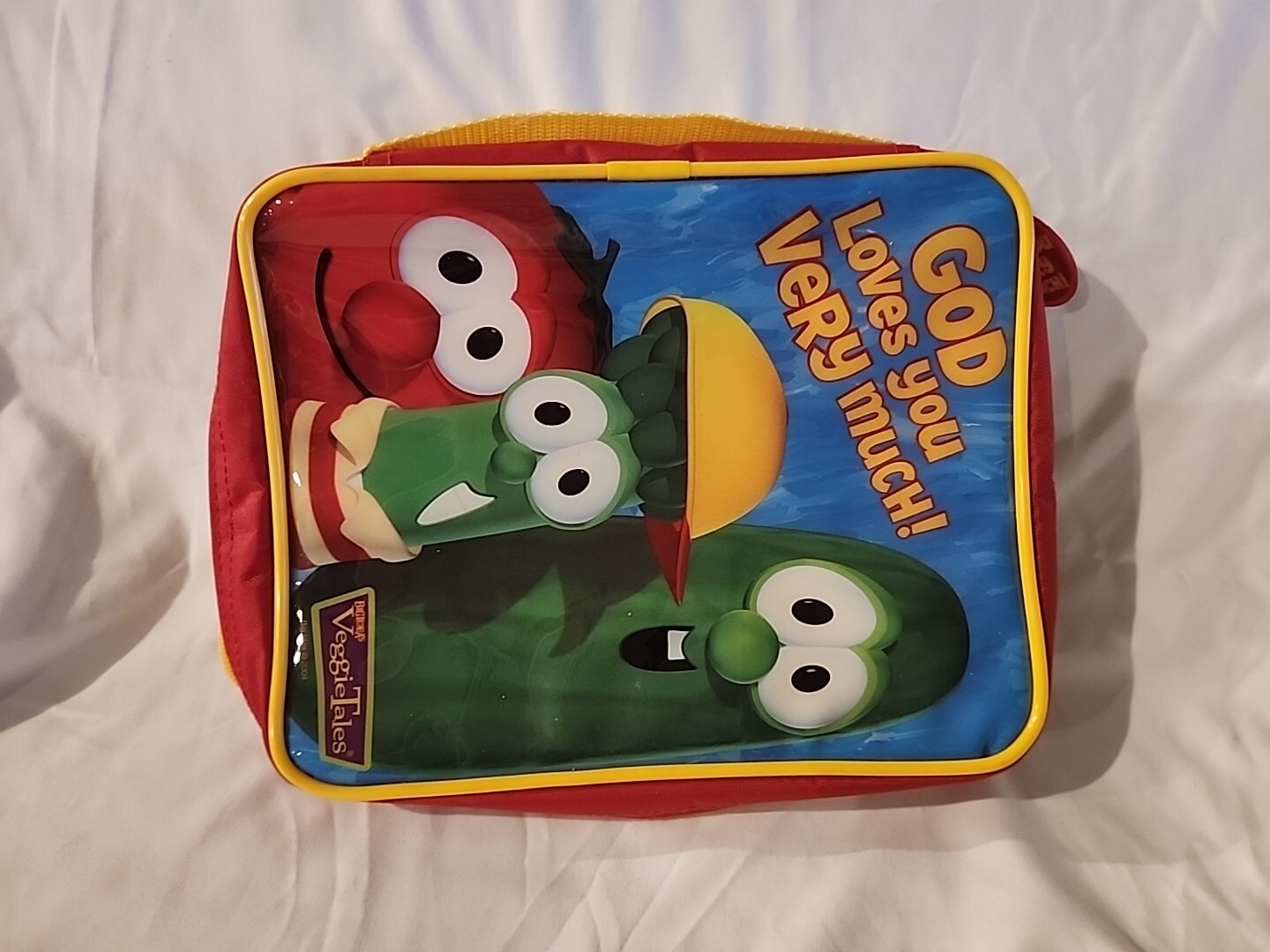 Veggie Tales Bible Book Cover Carrying Case Vtg 2004 God Loves You Very Much NWT