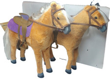 lot of 2vParadise Horse W/Saddle and bridle 10 In. look unused