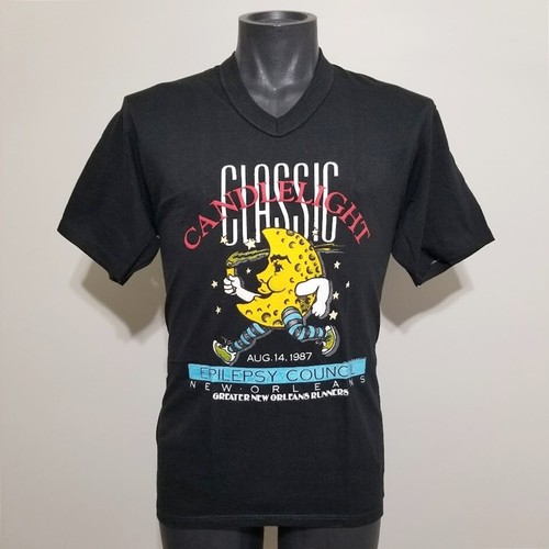 New Orleans Candlelight Classic Run T Shirt L Nos Vinatge 80s Marathon Race Tee - Picture 4 of 8