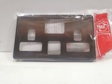 MK Dimensions 2 Gang Switched Socket Front Plate Black Trim Bronze MHFP040BRZB