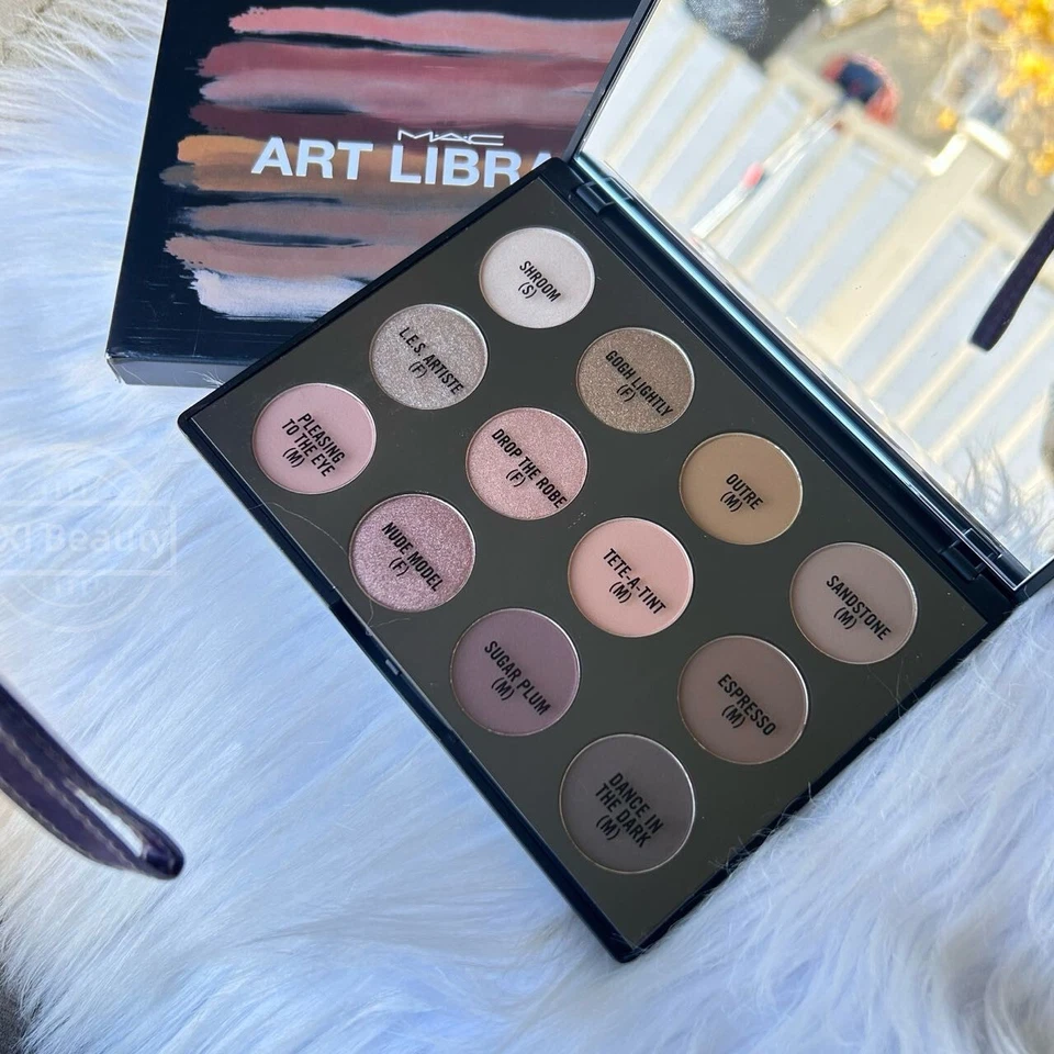 New MAC ART LIBRARY 12 COLOR EYE SHADOW PALETTE~NUDE MODEL~Full size 17.2 g~Rare - Image 3 of 4