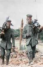 PICTURE PHOTO WW1 GERMAN SOLDIERS WITH MACHINE GUNS 7151