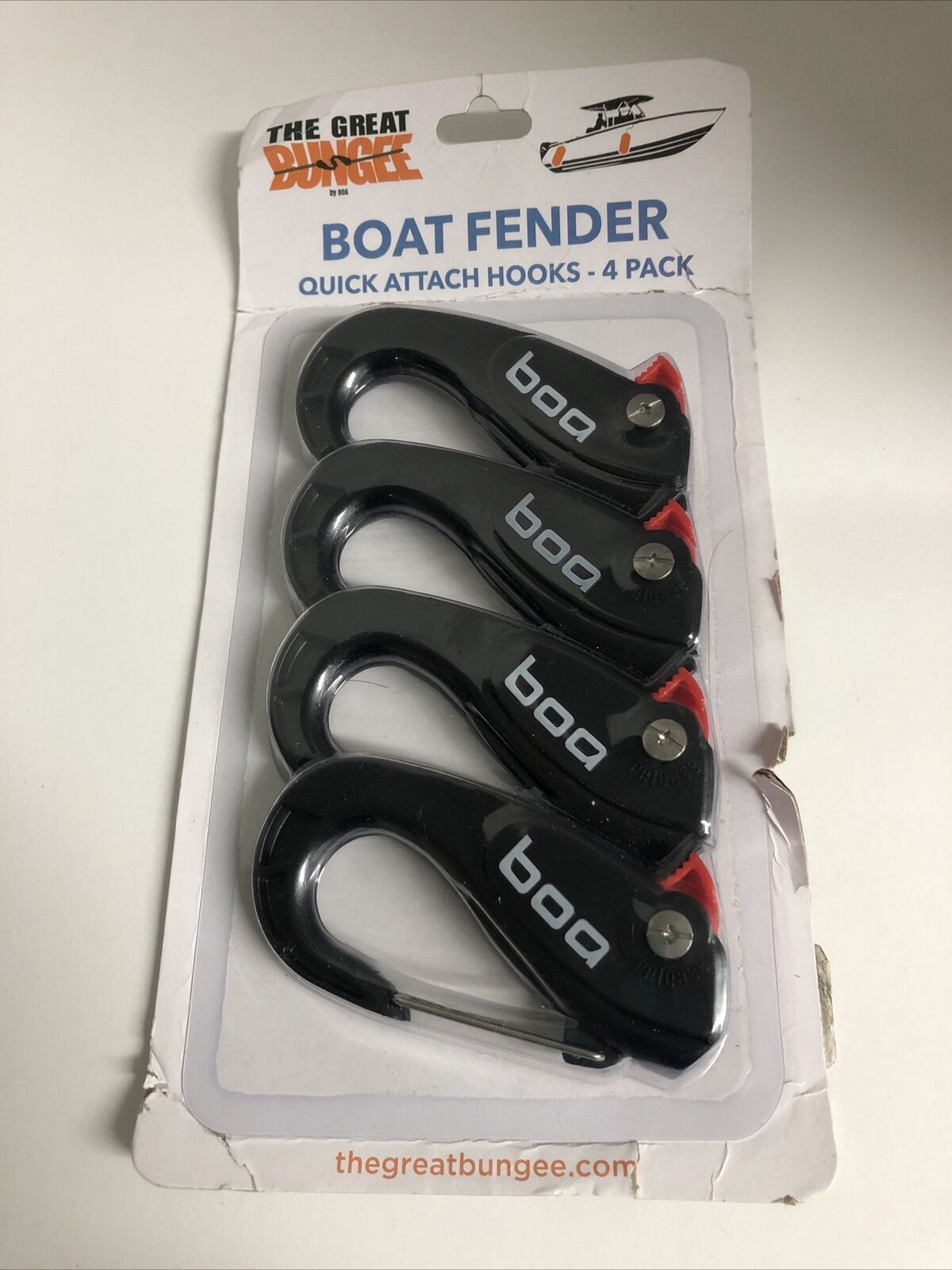 The Great Bungee Adjustable Boat Fender Clips Quick Attach Hooks
