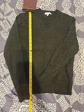 Vintage 2000s Gap Merino Crewneck Sweater Green 100 Extra Fine Wool Basic Sz M