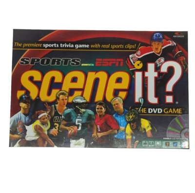 Scene It? Sports Edition ESPN DVD / HD Video Board Game Complete In Box