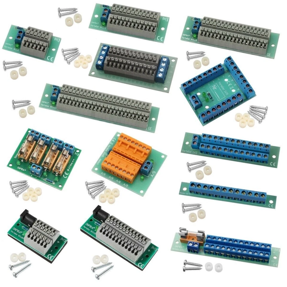 Stromverteiler Verteiler Sicherungsverteiler für Modellbahn DC AC und Digital