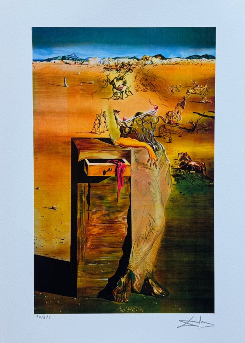 Salvador Dali ESPANA Facsimile Signed Limited Edition Giclee Art