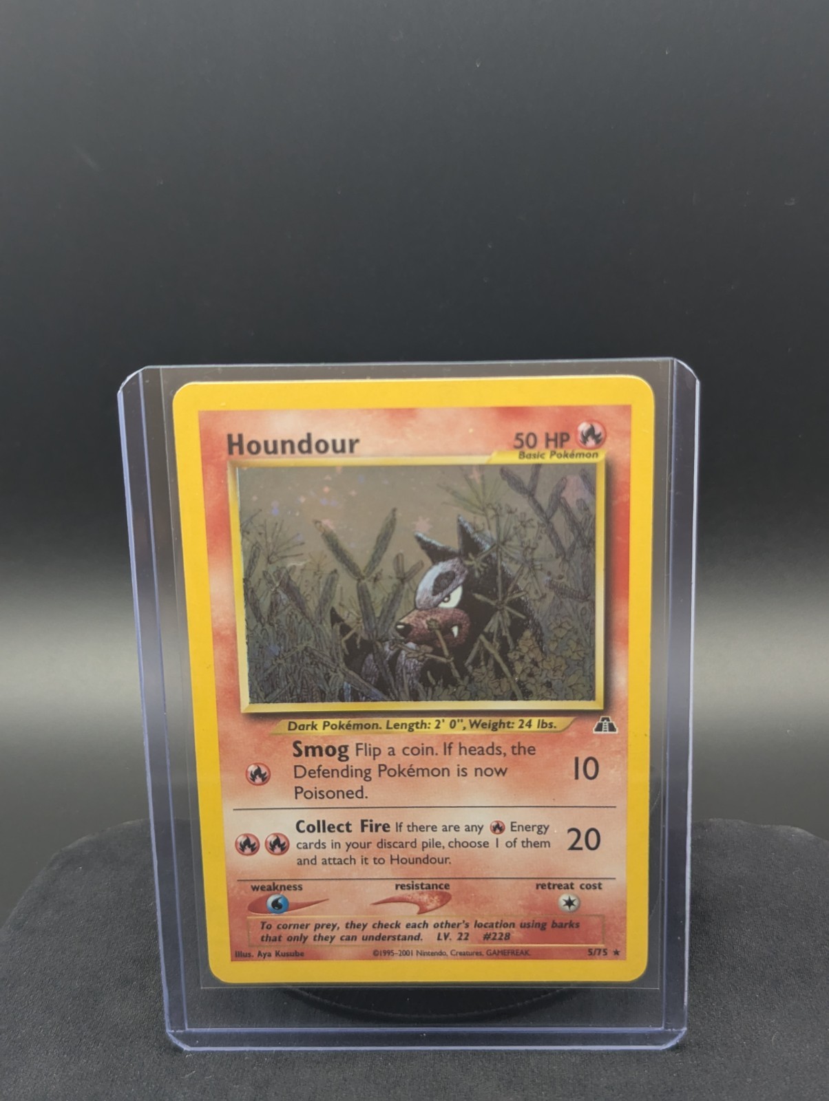 Houndour - 5/75 - Pokemon Neo Discovery Unlimited Holo Rare Lp/Mp Card