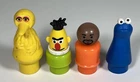 Vintage Fisher Price Little People Sesame Street Lot Of 4 Cookie Ernie Big Bird