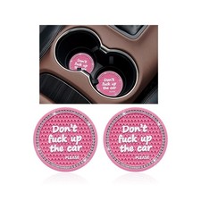 Ziciner 2 Pack Bling Car Cup Holder Coaster, 2.75 Inch Anti-Slip Auto Insert ...