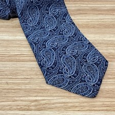 VTG Robert Talbott Best of Class Nordstrom Silk Tie Blue Paisley Made in USA