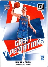 2024-2025 Panini Donruss Great X-Pectations Base Rookie Card / #12 Nikola Topic