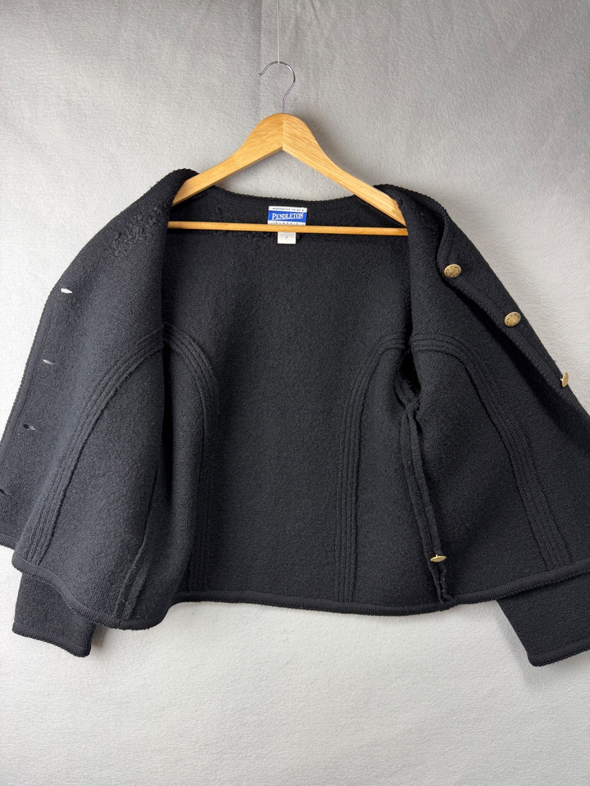 Pendleton Classic 100% Wool Black Embroidered Jac… - image 14
