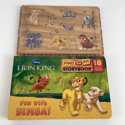 Disney The Lion King Find & Fit Storybook Fun With Simba Board Book Rafiki Pumba