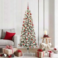 KüNstlicher Klappbarer Weihnachtsbaum GrüN Und Weiß 180 Cm Pvc