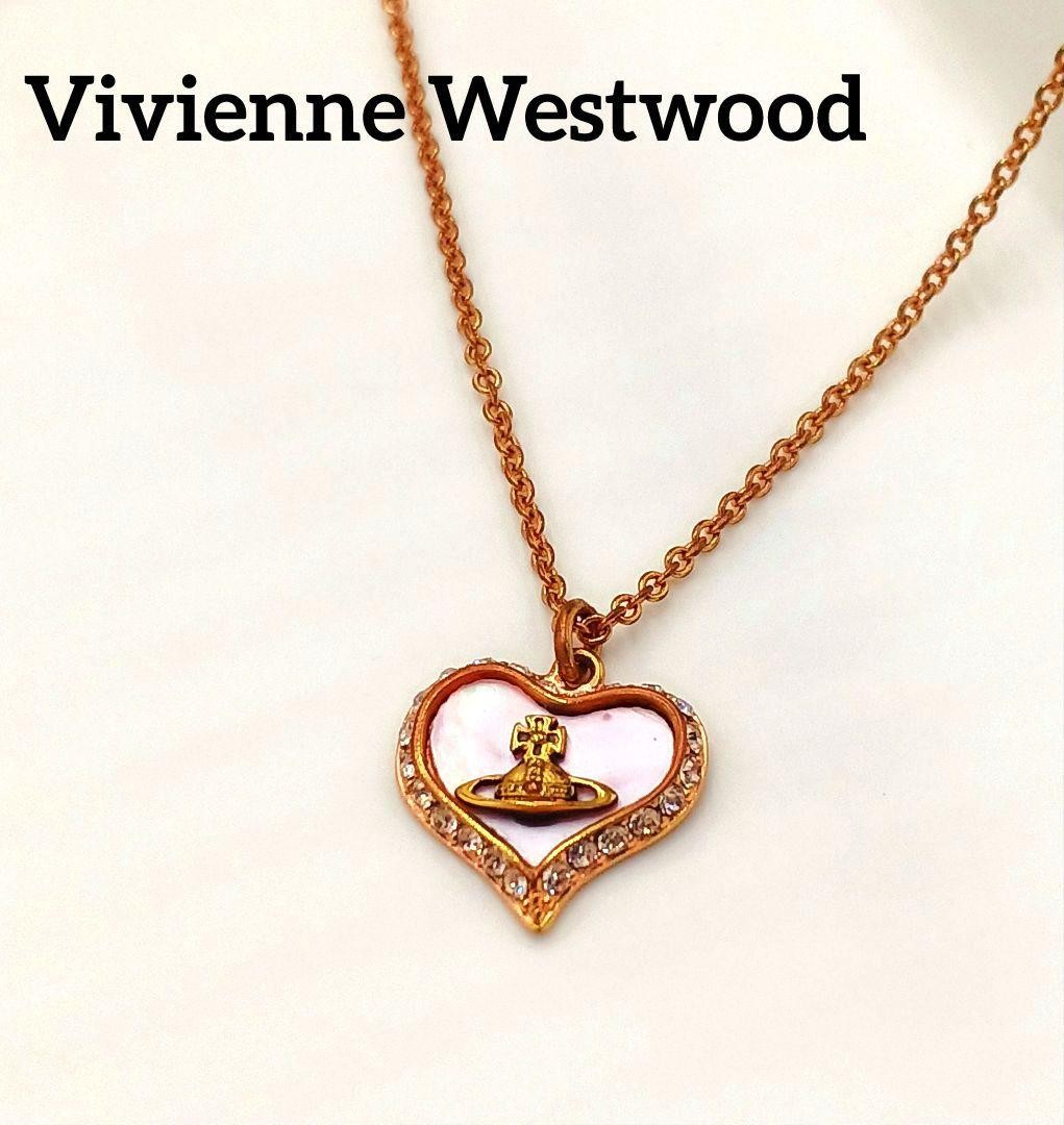 ★人気★ Vivienne Westwood Petra Necklace Pink Gold Vivienne Westwood Petra Necklace Gold Pink Heart Mother of