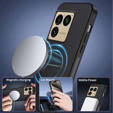 For Sony Xperia 1 VIII, Luxury Business Carbon Fiber Magnetic Rubber Cover Case