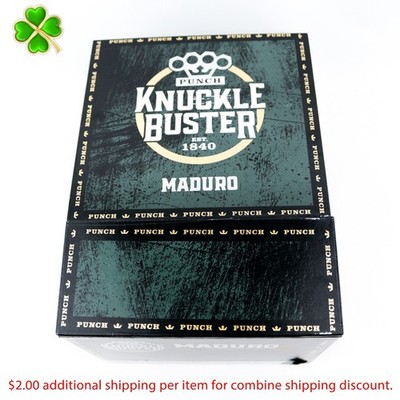 Punch Knuckle Buster Robusto Maduro Empty Cigar Box 8'' x 5.75'' x 4.25''