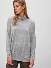 Aritzia Wilfred Free Martha Sweater Sz S Marled Gray Minimalist Business Casual
