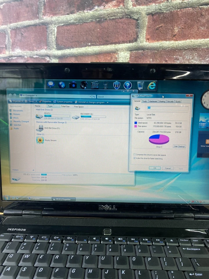 Dell Inspiron 1545 Retro Gaming Laptop Pentium D 2.00GHz 3GB RAM (Windows Vista) - Image 3 of 4