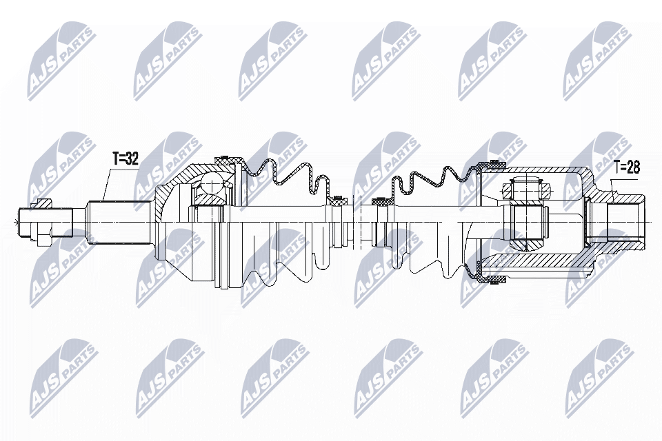 DRIVE SHAFT NPW-CH-036 FOR DODGE FIAT ECE/BWD 2.0L 4cyl JOURNEYERB 3.6L 6cyl - Image 4