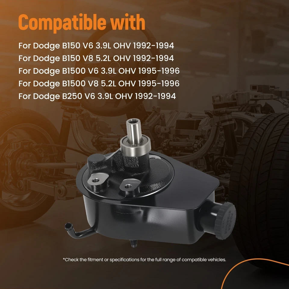 Front Power Steering Pump for Dodge B2500/B3500 3.9L 5.9L 1995-1996 52039489 - Image 3 of 4