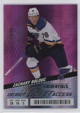 2024 Upper Deck Credentials Debut Ticket Access Pink 13/50 Zachary Bolduc 1g0e