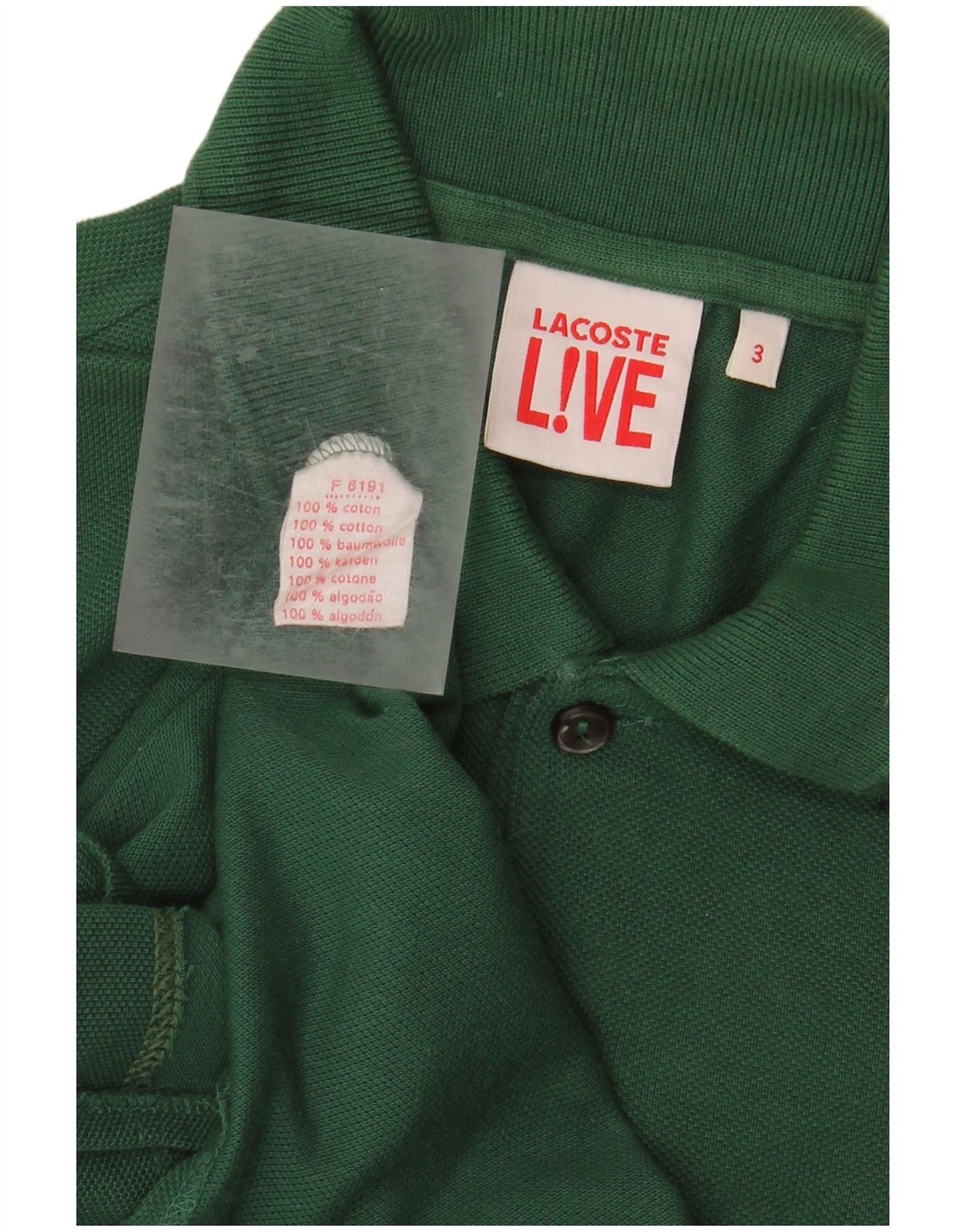 Lacoste Mens Polo Shirt Size 3 Small Green Cotton CJ24 thumbnail 3
