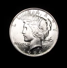 1924-P PEACE DOLLAR SUPERB+ GEM UNCIRCULATED - 90% SILVER $ - PHILADELPHIA MINT