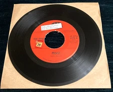 Blue Ervin: Please/Alaska Earthquake 45 Nashville rare country VG+