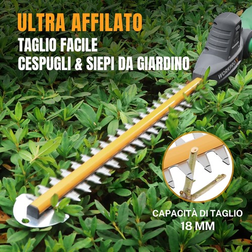 WORKPROX Tagliasiepi telescopico a Batteria 20V con Batteria da 2,0 Ah e Cavo di - Foto 5 di 24