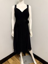 Next black evening dress, flower corsage,  size 12 Brand New