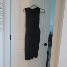 Women's Black Sheath Dress Sleeveless Knee Length Size