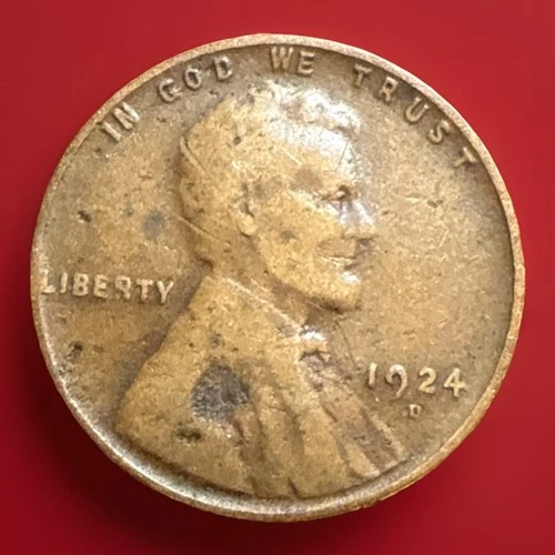 1924-D Lincoln Wheat Cent Penny Fine Complete Your Album!! 339
