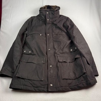 Wellensteyn Monte Carlo Mens XL Black Herringbone Waterproof Winter Parka Jacket