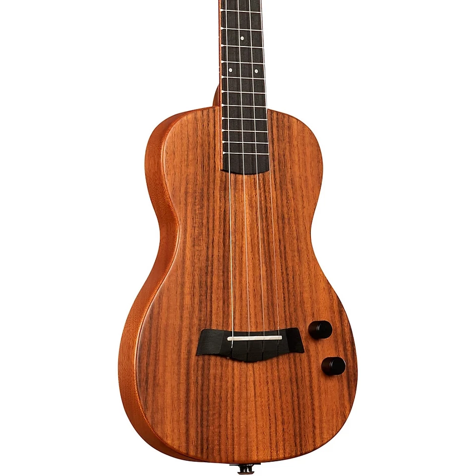 Kala Solid Body Tenor Acoustic-Electric Ukulele with Gig Bag Flame Acacia - Image 3 of 4